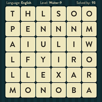  WordBrain Waiter 9 | WordBrain Cheats | Waiter Answers Level 9 