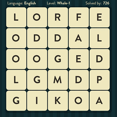  WordBrain Whale 1 | WordBrain Cheats | Whale Answers Level 1 