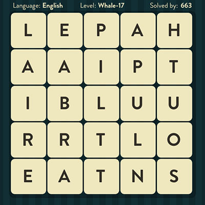  WordBrain Whale 17 | WordBrain Cheats | Whale Answers Level 17 