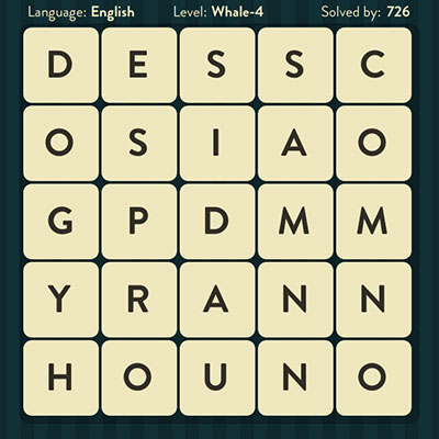  WordBrain Whale 4 | WordBrain Cheats | Whale Answers Level 4 