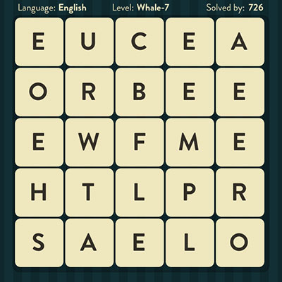  WordBrain Whale 7 | WordBrain Cheats | Whale Answers Level 7 