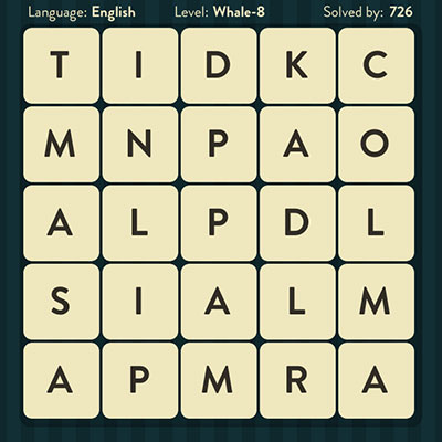  WordBrain Whale 8 | WordBrain Cheats | Whale Answers Level 8 